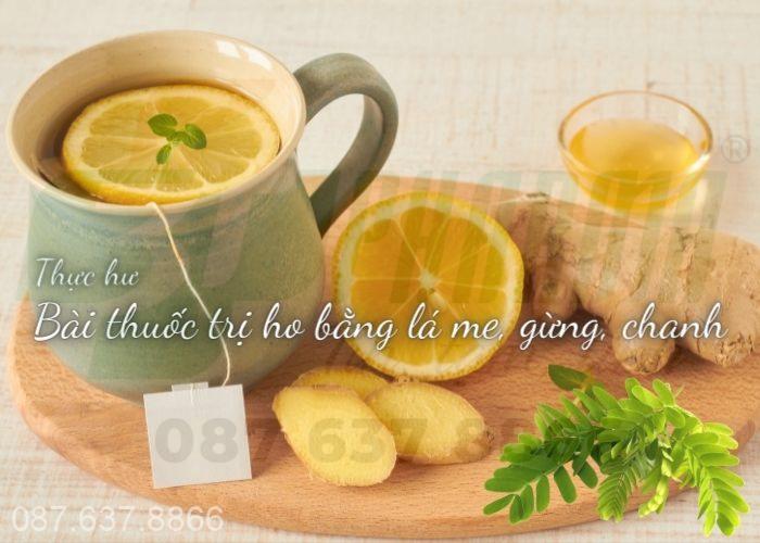 bài thuốc trị ho bằng lá me, gừng, chanh