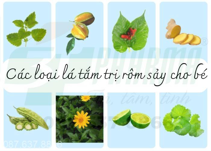 nước tắm trị rôm sảy cho bé