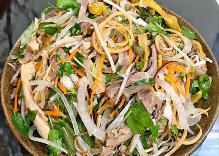Món nộm thịt vịt - chữa bệnh mơ màng đái dầm