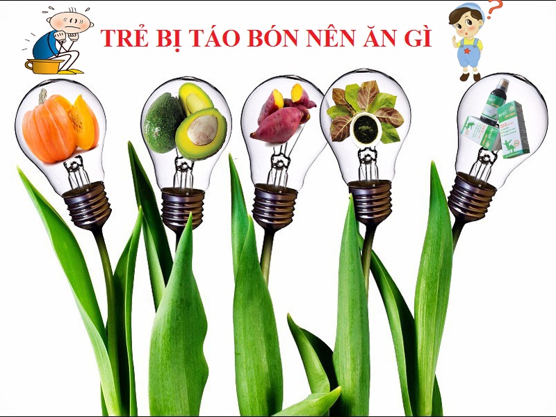 trẻ bị táo bón nên ăn gì