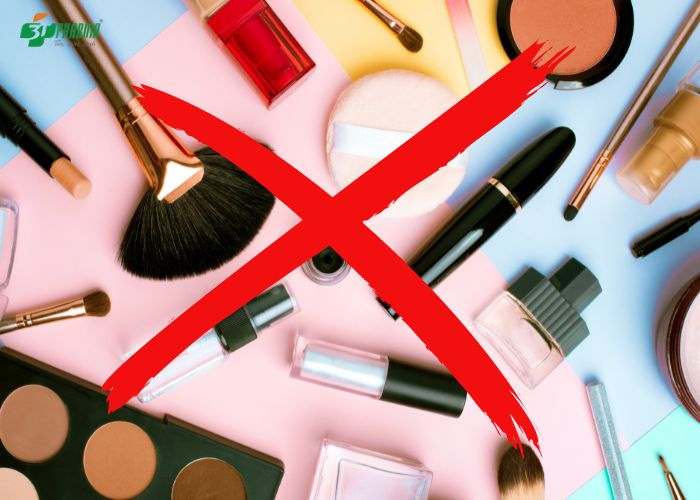 Ngưng sử dụng mỹ phẩm trong thời gian da mặt bị dị ứng