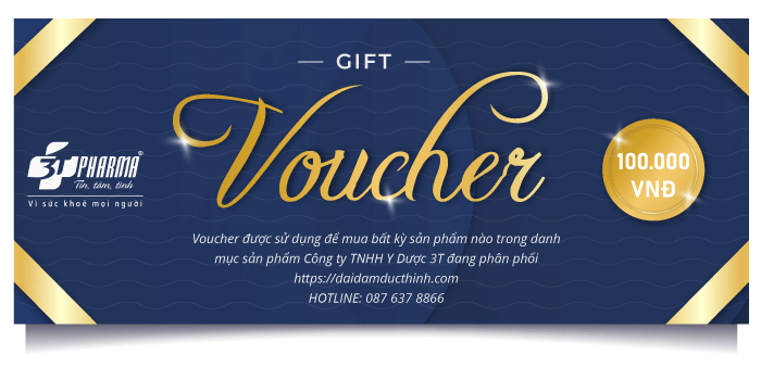 voucher 100.000 vnd tặng khách hàng - 3T Pharma