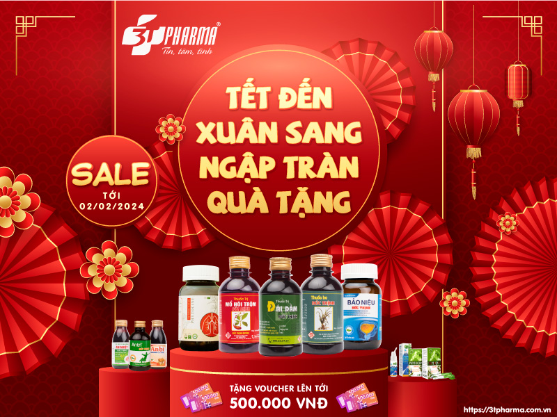 Tết đến Xuân sang - Ngập tràn quà tặng! Chương trình Tri ân khách hàng Tết Giáp Thìn 2024 của Công ty TNHH Y Dược 3T - 3T Pharma - tới 2/2/2024