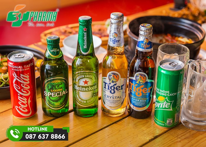 Người bị ho không nên uống bia rượu, nước ngọt, đồ uống có chứa caffein - 3T Pharma